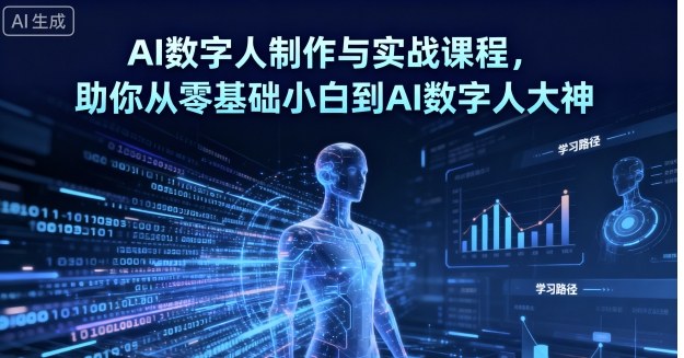 AI数字人制作与实战课程,助你从零基础小白到AI数字人大神-缔富岛