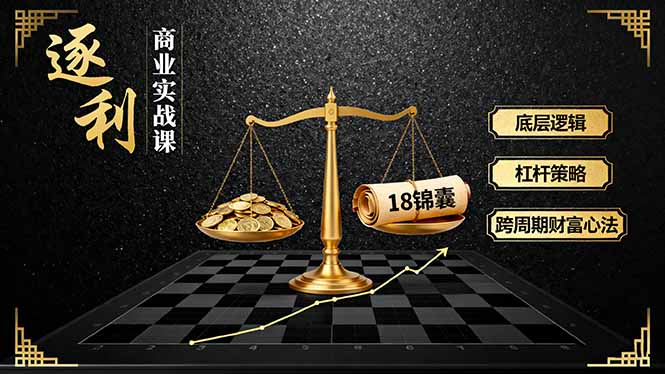 《逐 利》商业实战课,底层逻辑、杠杆策略、18锦囊,跨周期财富心法-缔富岛