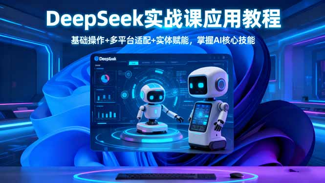 DeepSeek实战课应用教程、基础操作+多平台适配+实体赋能,掌握AI核心技能-缔富岛