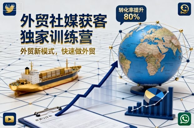 外贸社媒获客独家训练营,外贸新模式,快速做外贸-缔富岛