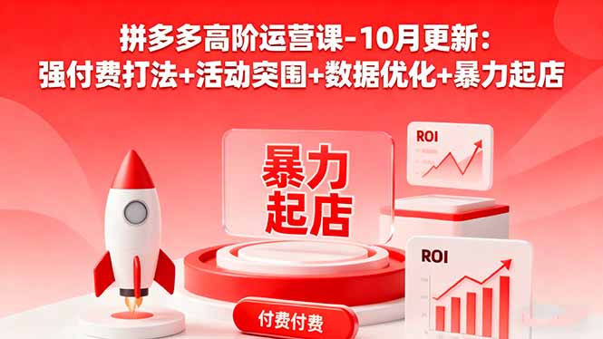 拼多多高阶运营课-10月更新:强付费打法+活动突围+数据优化+暴力起店-缔富岛