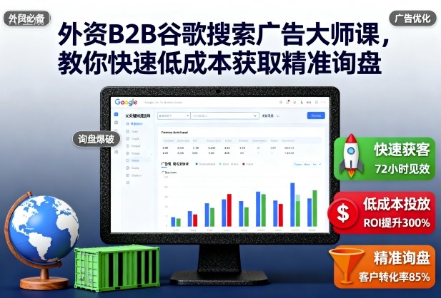外资B2B谷歌搜索广告大师课，教你快速低成本获取精准询盘-缔富岛