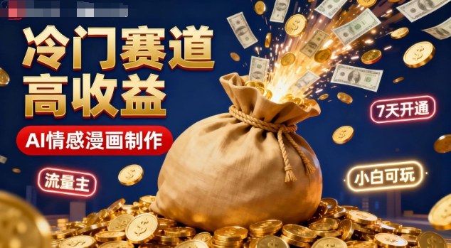 公众号冷门赛道,用AI做情感漫画,7天开通流量主,操作简单,小白可玩-缔富岛