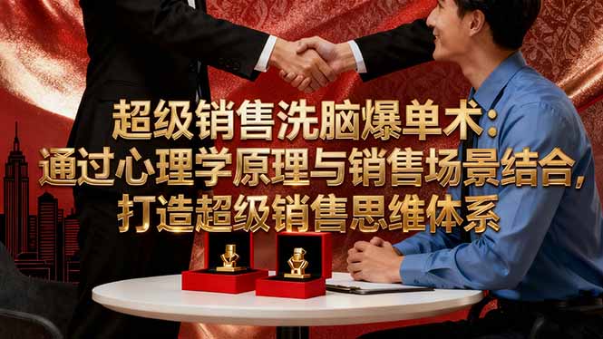 超级销售洗脑爆单术：通过心理学原理与销售场景结合,打造超级销售思维体系-缔富岛