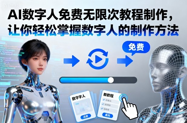 AI数字人免费无限次教程制作,让你轻松掌握数字人的制作方法-缔富岛